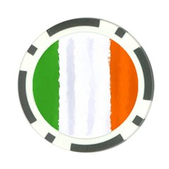 Flag Ireland, Banner Watercolor Painting Art Poker Chip Card Guard by picsaspassion