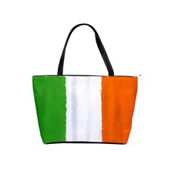 Flag Ireland, Banner Watercolor Painting Art Shoulder Handbags by picsaspassion