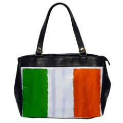 Flag Ireland, Banner Watercolor Painting Art Office Handbags by picsaspassion