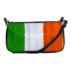 Flag Ireland, Banner Watercolor Painting Art Shoulder Clutch Bags by picsaspassion