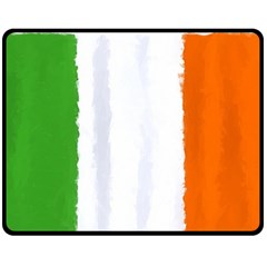 Flag Ireland, Banner Watercolor Painting Art Fleece Blanket (medium)  by picsaspassion