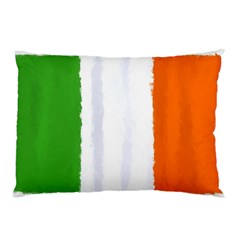 Flag Ireland, Banner Watercolor Painting Art Pillow Case (two Sides) by picsaspassion