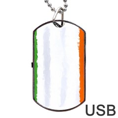 Flag Ireland, Banner Watercolor Painting Art Dog Tag Usb Flash (two Sides) by picsaspassion