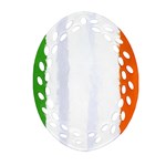 Flag Ireland, banner watercolor painting art Ornament (Oval Filigree) Front