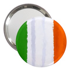 Flag Ireland, Banner Watercolor Painting Art 3  Handbag Mirrors by picsaspassion