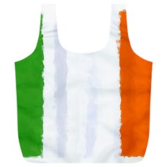 Flag Ireland, Banner Watercolor Painting Art Full Print Recycle Bags (l)  by picsaspassion