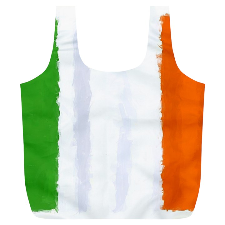 Flag Ireland, banner watercolor painting art Full Print Recycle Bags (L) 