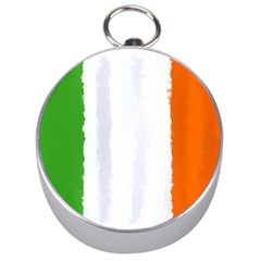 Flag Ireland, Banner Watercolor Painting Art Silver Compasses by picsaspassion