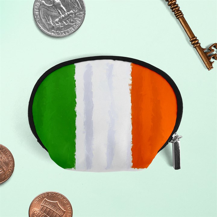 Flag Ireland, banner watercolor painting art Accessory Pouches (Small) 