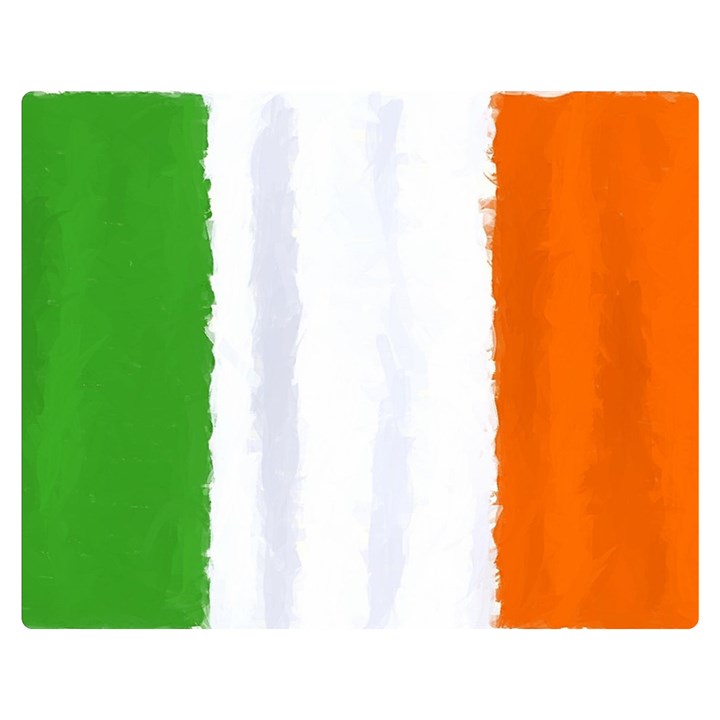 Flag Ireland, banner watercolor painting art Double Sided Flano Blanket (Medium) 