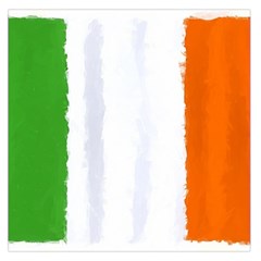 Flag Ireland, Banner Watercolor Painting Art Large Satin Scarf (square) by picsaspassion