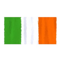 Flag Ireland, Banner Watercolor Painting Art Satin Wrap by picsaspassion