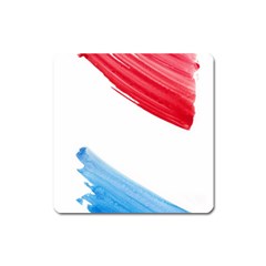 Tricolor Banner Watercolor Painting Art Square Magnet by picsaspassion