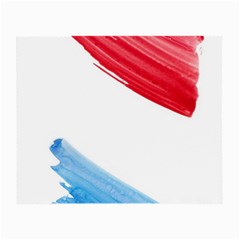 Tricolor Banner Watercolor Painting Art Small Glasses Cloth (2-side) by picsaspassion