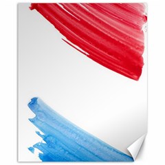 Tricolor Banner Watercolor Painting Art Canvas 11  X 14   by picsaspassion