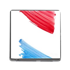 Tricolor Banner Watercolor Painting Art Memory Card Reader (square) by picsaspassion