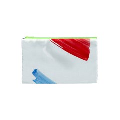 Tricolor Banner Watercolor Painting Art Cosmetic Bag (xs) by picsaspassion