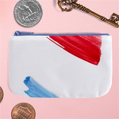 Tricolor Banner Watercolor Painting Art Large Coin Purse by picsaspassion