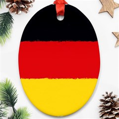 German Flag, Banner Deutschland, Watercolor Painting Art Ornament (oval)