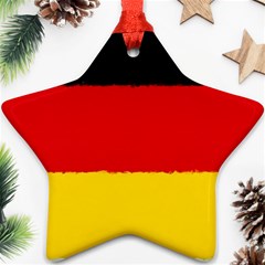 German Flag, Banner Deutschland, Watercolor Painting Art Ornament (star) by picsaspassion