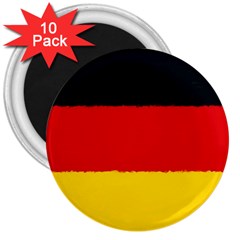 German Flag, Banner Deutschland, Watercolor Painting Art 3  Magnets (10 Pack)  by picsaspassion