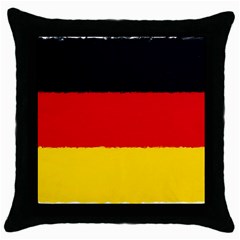 German flag, banner Deutschland, watercolor painting art Throw Pillow Case (Black)