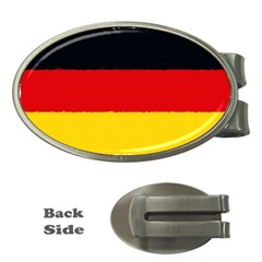 German Flag, Banner Deutschland, Watercolor Painting Art Money Clips (oval)  by picsaspassion