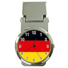 German flag, banner Deutschland, watercolor painting art Money Clip Watches