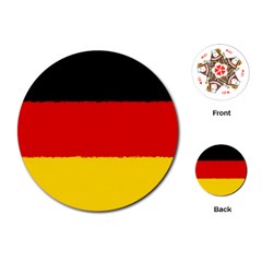 German Flag, Banner Deutschland, Watercolor Painting Art Playing Cards (round)  by picsaspassion