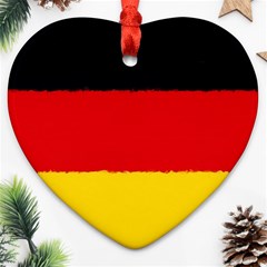 German flag, banner Deutschland, watercolor painting art Heart Ornament (Two Sides)