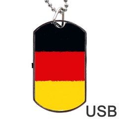 German Flag, Banner Deutschland, Watercolor Painting Art Dog Tag Usb Flash (one Side) by picsaspassion