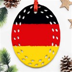 German flag, banner Deutschland, watercolor painting art Ornament (Oval Filigree) Front