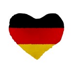 German flag, banner Deutschland, watercolor painting art Standard 16  Premium Heart Shape Cushions Front