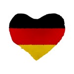 German flag, banner Deutschland, watercolor painting art Standard 16  Premium Heart Shape Cushions Back