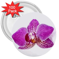 Lilac Phalaenopsis Aquarel  watercolor art painting 3  Buttons (100 pack) 