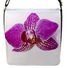 Lilac Phalaenopsis Aquarel  watercolor art painting Flap Messenger Bag (S)