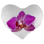 Lilac Phalaenopsis Aquarel  watercolor art painting Large 19  Premium Flano Heart Shape Cushions Front