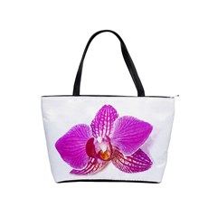 Lilac Phalaenopsis Flower, Floral Oil Painting Art Shoulder Handbags by picsaspassion