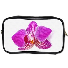 Lilac Phalaenopsis Flower, Floral Oil Painting Art Toiletries Bags by picsaspassion