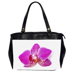 Lilac Phalaenopsis Flower, Floral Oil Painting Art Office Handbags (2 Sides)  by picsaspassion