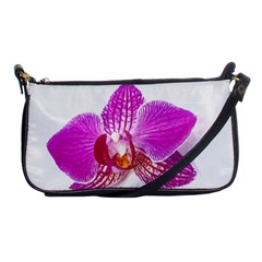 Lilac Phalaenopsis Flower, Floral Oil Painting Art Shoulder Clutch Bags by picsaspassion