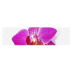 Lilac Phalaenopsis Flower, Floral Oil Painting Art Satin Scarf (oblong) by picsaspassion