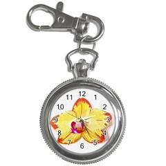 Phalaenopsis Yellow Flower, Floral Oil Painting Art Key Chain Watches by picsaspassion