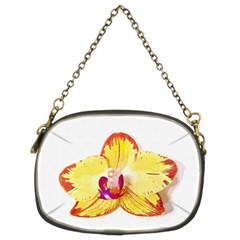 Phalaenopsis Yellow Flower, Floral Oil Painting Art Chain Purses (two Sides)  by picsaspassion