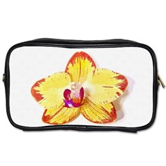 Phalaenopsis Yellow Flower, Floral Oil Painting Art Toiletries Bags 2-side by picsaspassion