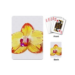 Phalaenopsis Yellow Flower, Floral Oil Painting Art Playing Cards (mini)  by picsaspassion