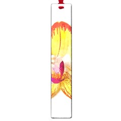 Phalaenopsis Yellow Flower, Floral Oil Painting Art Large Book Marks by picsaspassion