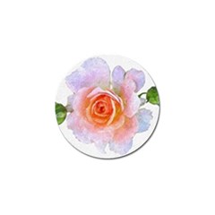 Pink Rose Flower, Floral Oil Painting Art Golf Ball Marker by picsaspassion