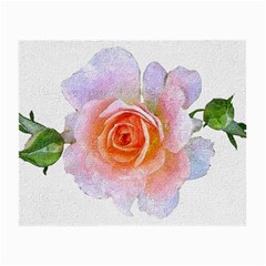 Pink Rose Flower, Floral Oil Painting Art Small Glasses Cloth (2-side) by picsaspassion