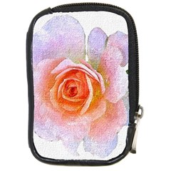 Pink Rose Flower, Floral Oil Painting Art Compact Camera Cases by picsaspassion